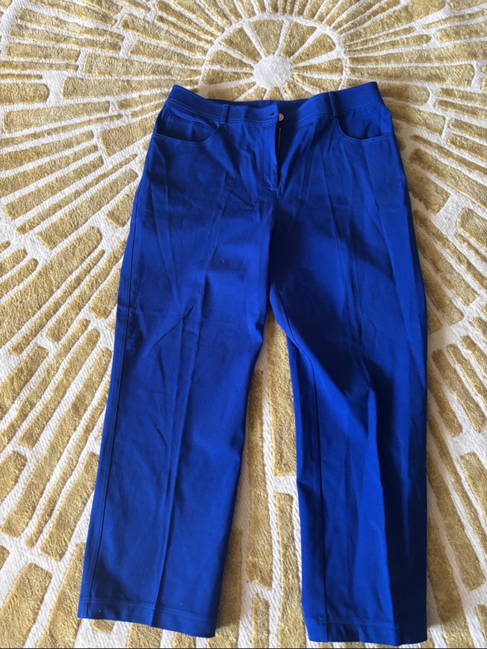 St. John Yellow Label Twill Straight Leg Pants